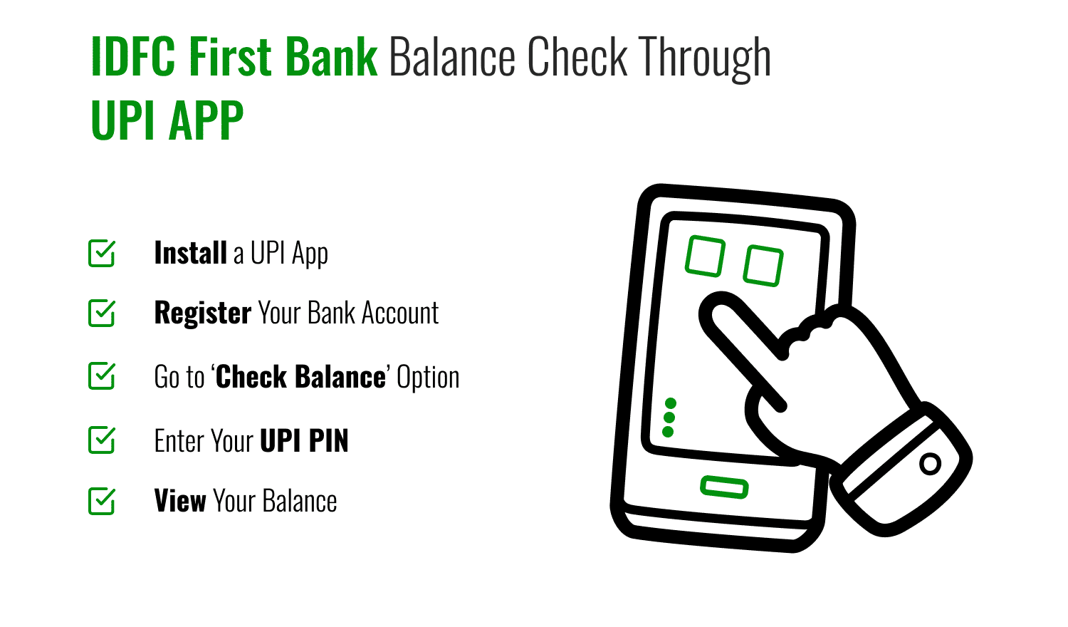 IDFC First Bank Balance Check Through UPI APP